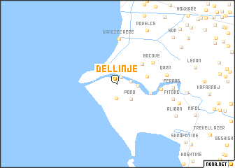 map of Dëllinjë