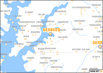 map of Démakro