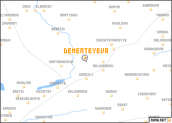 map of Dementeyeva