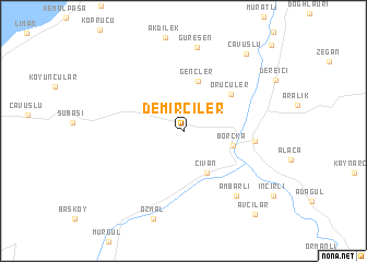 map of Demirciler