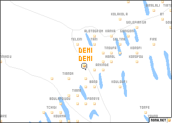 map of Démi