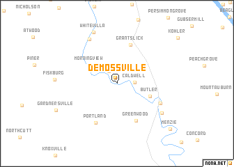 map of DeMossville