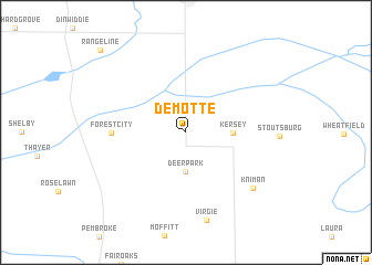 map of DeMotte