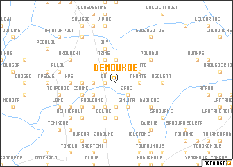 map of Démoukoé
