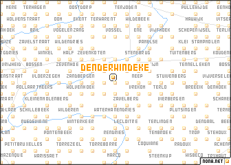 map of Denderwindeke