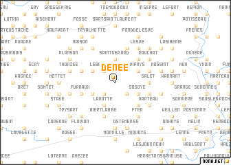 map of Denée