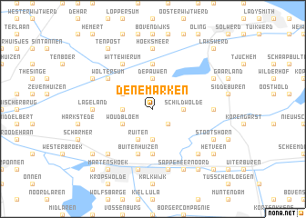 map of Denemarken