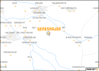 map of Dénesmajor
