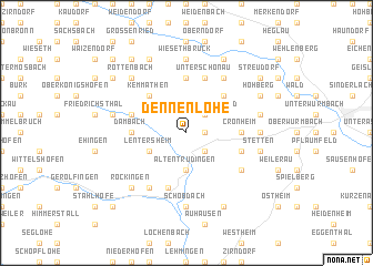 map of Dennenlohe