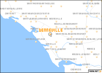 map of Denneville