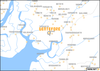 map of Dentéforé