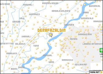 map of Dera Fazaldīn