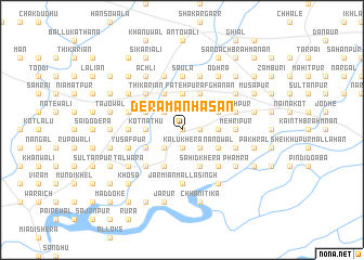map of Dera Mānhasan