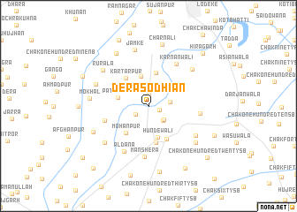 map of Dera Sodhiān