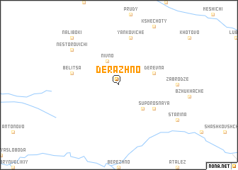 map of Derazhno