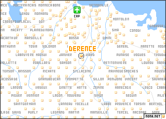 map of Dérence