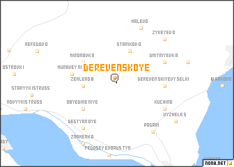 map of Derevenskoye