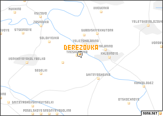 map of Derëzovka