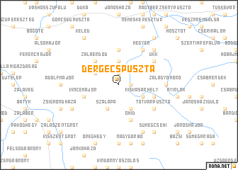 map of Dergecspuszta