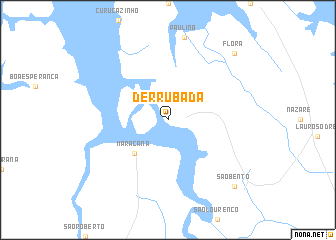 map of Derrubada