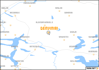 map of Derviniai