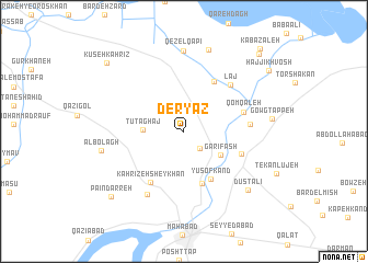 map of Deryāz