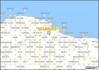 map of Des Bourrys