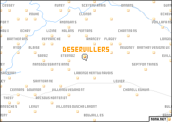 map of Déservillers