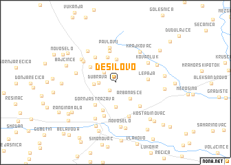 map of Dešilovo