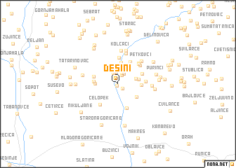 map of Dešini