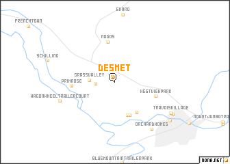 map of De Smet