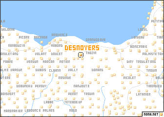 map of Desnoyers