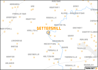 map of Detters Mill