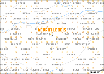 map of Devant le Bois