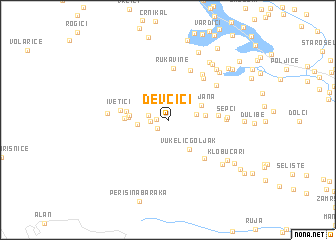 map of Devčići