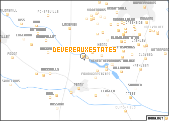 map of Devereaux Estates