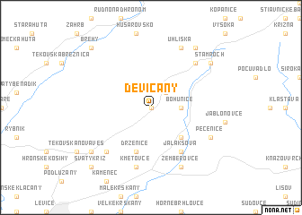 map of Devičany