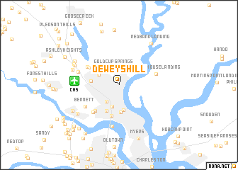 map of Deweys Hill