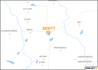 map of De Witt