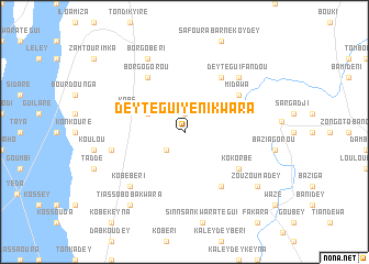 map of Dey Tégui Yéni Kwara