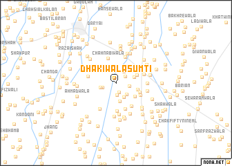 map of Dhākīwāla Sumti