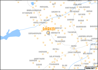 map of Dhākni