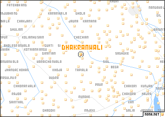 map of Dhakrānwāli