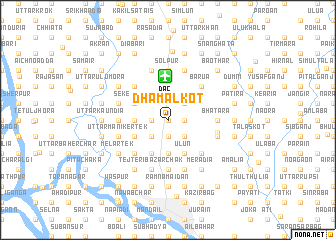 map of Dhāmālkot