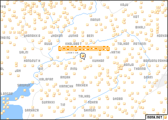 map of Dhandāra Khurd