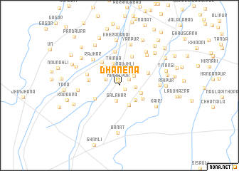 map of Dhanena