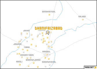map of Dhāni Faizābād