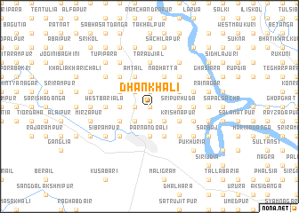 map of Dhankhāli