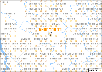 map of Dhānyahāti