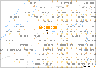 map of Dhāpgrām